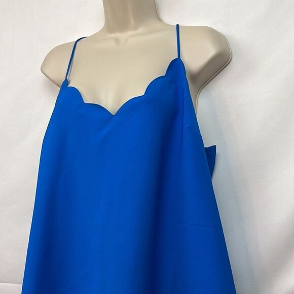 J. Crew Factory Blue Scalloped neck camisole NWT size 14 - Picture 2 of 13